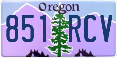 OR license plate 851RCV