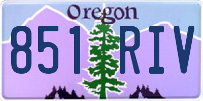 OR license plate 851RIV
