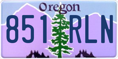 OR license plate 851RLN
