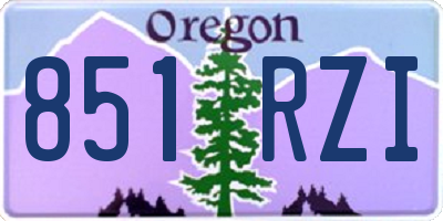 OR license plate 851RZI