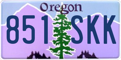 OR license plate 851SKK