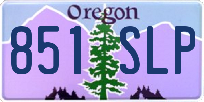 OR license plate 851SLP