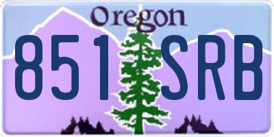 OR license plate 851SRB