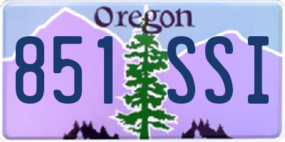 OR license plate 851SSI