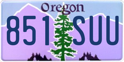 OR license plate 851SUU