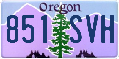 OR license plate 851SVH
