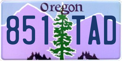 OR license plate 851TAD