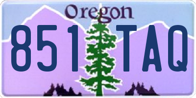 OR license plate 851TAQ