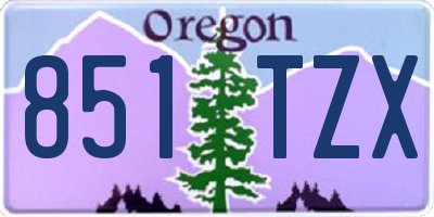 OR license plate 851TZX