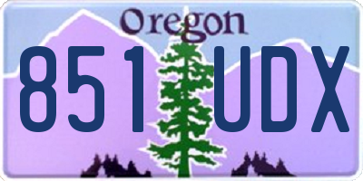 OR license plate 851UDX