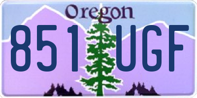 OR license plate 851UGF