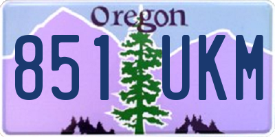 OR license plate 851UKM