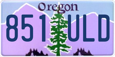 OR license plate 851ULD