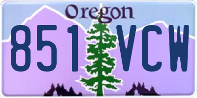 OR license plate 851VCW
