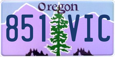 OR license plate 851VIC