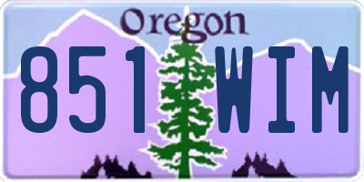 OR license plate 851WIM