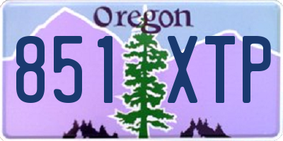 OR license plate 851XTP