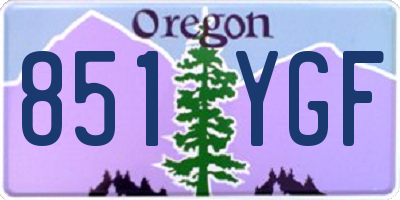 OR license plate 851YGF