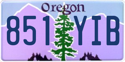 OR license plate 851YIB