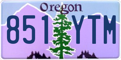 OR license plate 851YTM