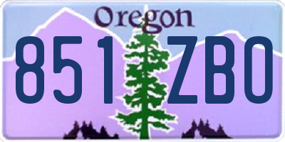 OR license plate 851ZBO