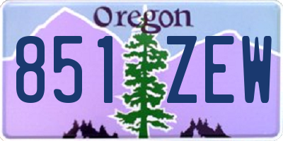 OR license plate 851ZEW