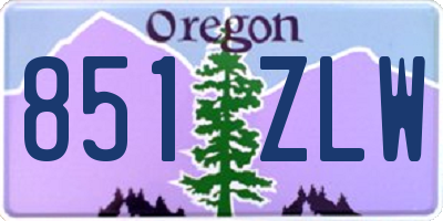 OR license plate 851ZLW