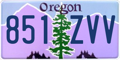OR license plate 851ZVV