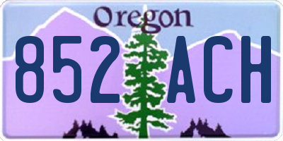 OR license plate 852ACH