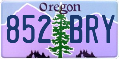 OR license plate 852BRY