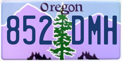 OR license plate 852DMH
