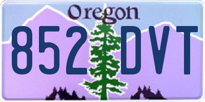 OR license plate 852DVT