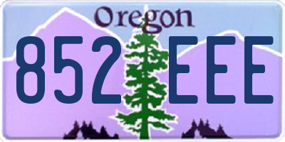 OR license plate 852EEE
