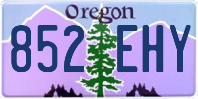 OR license plate 852EHY