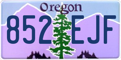 OR license plate 852EJF