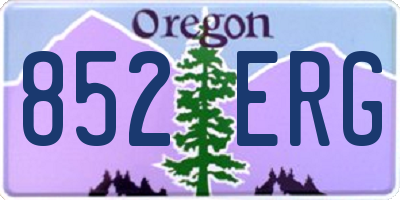 OR license plate 852ERG