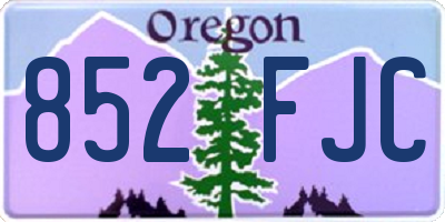 OR license plate 852FJC