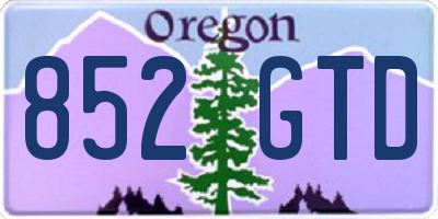 OR license plate 852GTD
