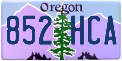 OR license plate 852HCA