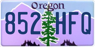 OR license plate 852HFQ