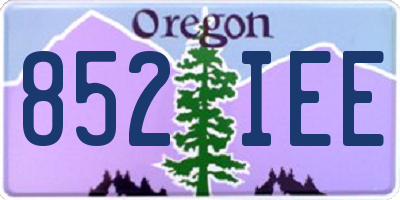 OR license plate 852IEE