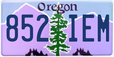 OR license plate 852IEM