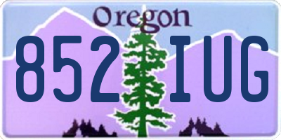 OR license plate 852IUG