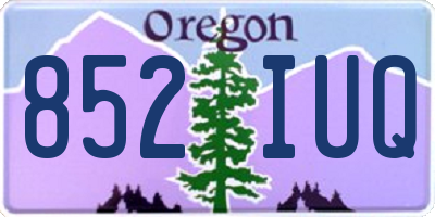 OR license plate 852IUQ