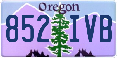 OR license plate 852IVB