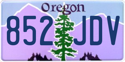 OR license plate 852JDV