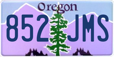 OR license plate 852JMS