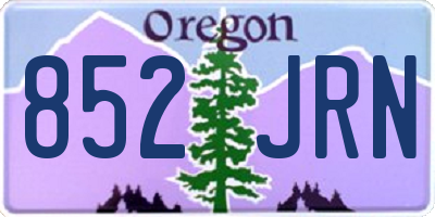 OR license plate 852JRN