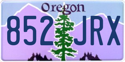 OR license plate 852JRX