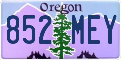 OR license plate 852MEY